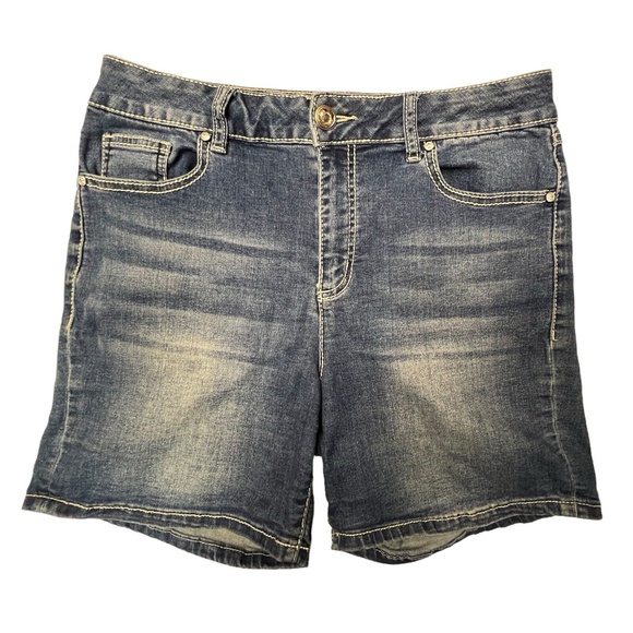 C Est. 1946 Pants - Est. 1946 Jean Shorts Denim Size 10 Blue High Rise Modern Casual Embroidered